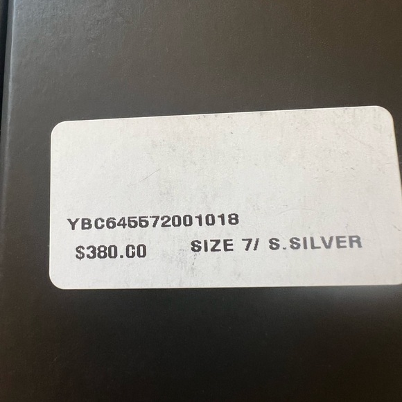 Gucci Made In Italy Sterling Silver Interlocking Enamel Ring, size 7 - Picture 7 of 7